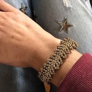 Vintage Sterling Silver Rhinestone Bracelet